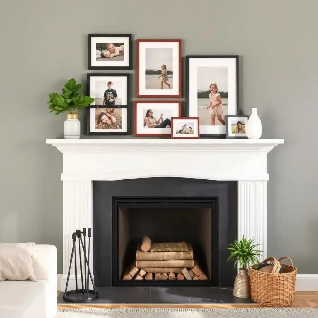 21. Personalized Photo Arrangements for a Cozy Touch