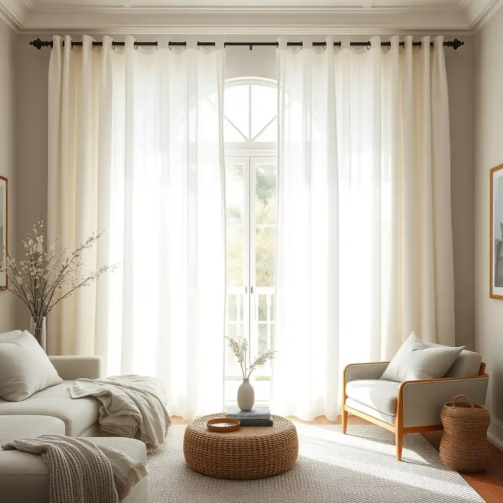 18. Breezy Sheer Curtains for a Light and Airy Atmosphere