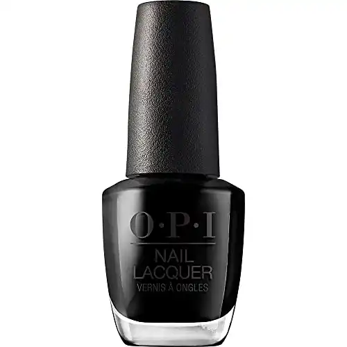 OPI Nail Lacquer, Opaque & Vibrant Crème Finish Black Nail Polish...