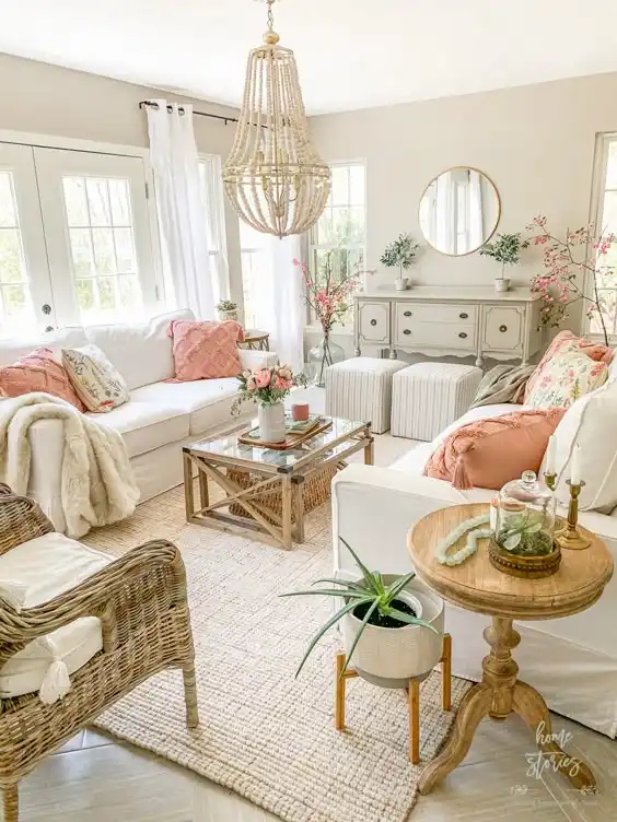 Bright and Cozy Spring Living Room Refresh