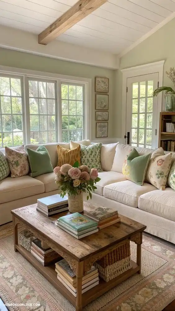 Fresh & Cozy Spring Living Room Inspiration