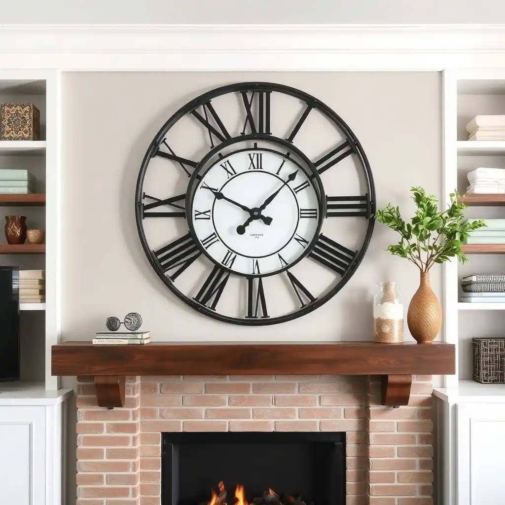 20. Bold Clocks to Anchor Your Fireplace Décor
