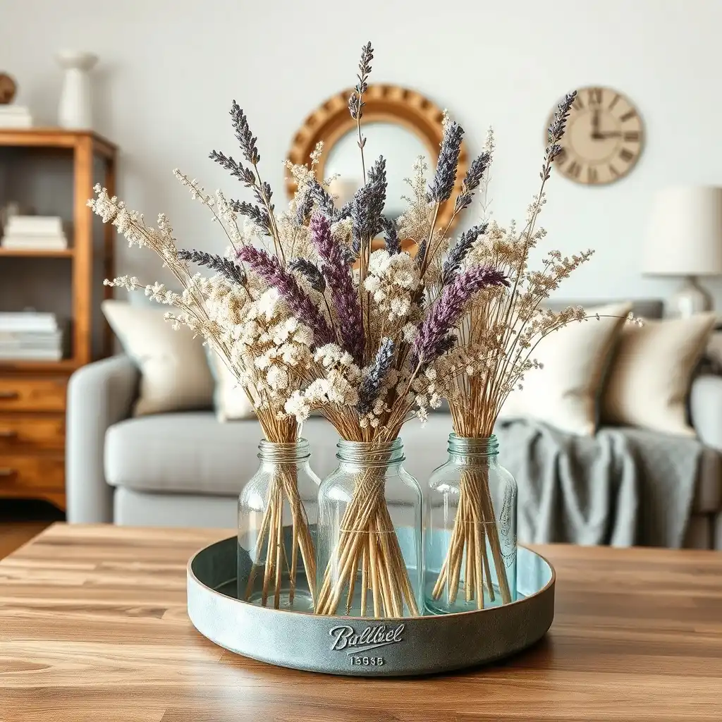 23. Decorating with Dried Flowers for a Rustic Spring Charm
