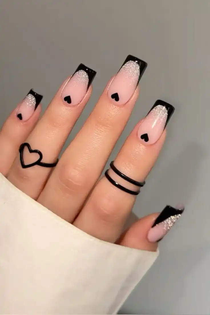 20+ Black Valentine’s Day Nails That Feel Bold, Romantic, and Totally Chic