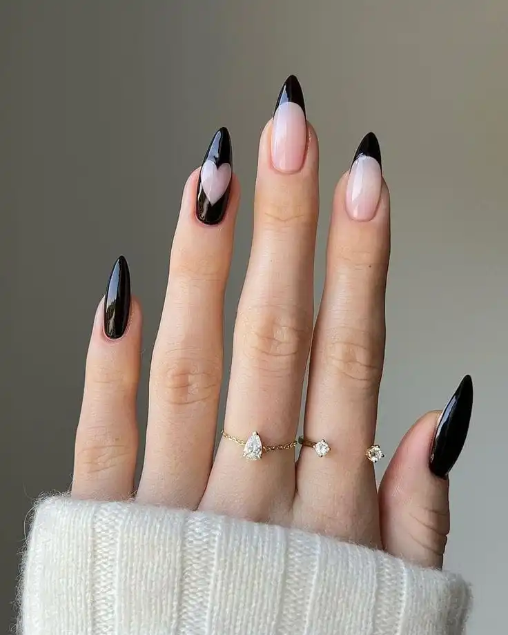 20+ Black Valentine’s Day Nails That Feel Bold, Romantic, and Totally Chic