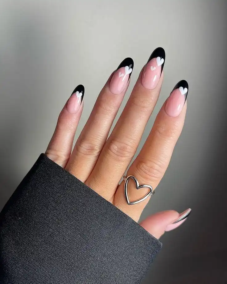 20+ Black Valentine’s Day Nails That Feel Bold, Romantic, and Totally Chic
