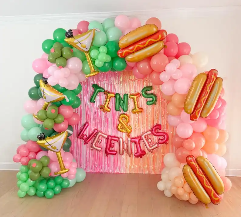 Weenies & Martinis Bachelorette Party Theme Decor