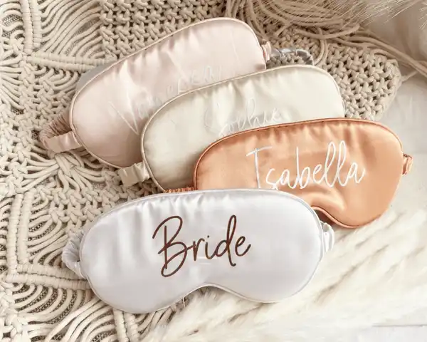personalized bride eye masks bachelorette