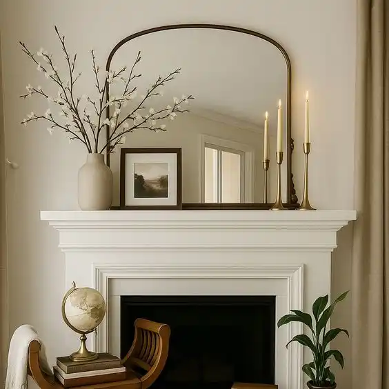 Elegant Minimalist Above-Fireplace Decor Ideas