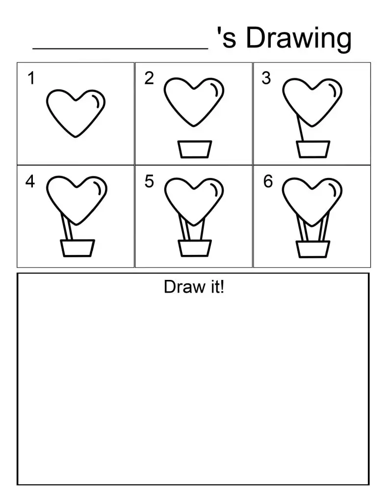 12 Valentine Directed Drawings For Kids (Free Download)