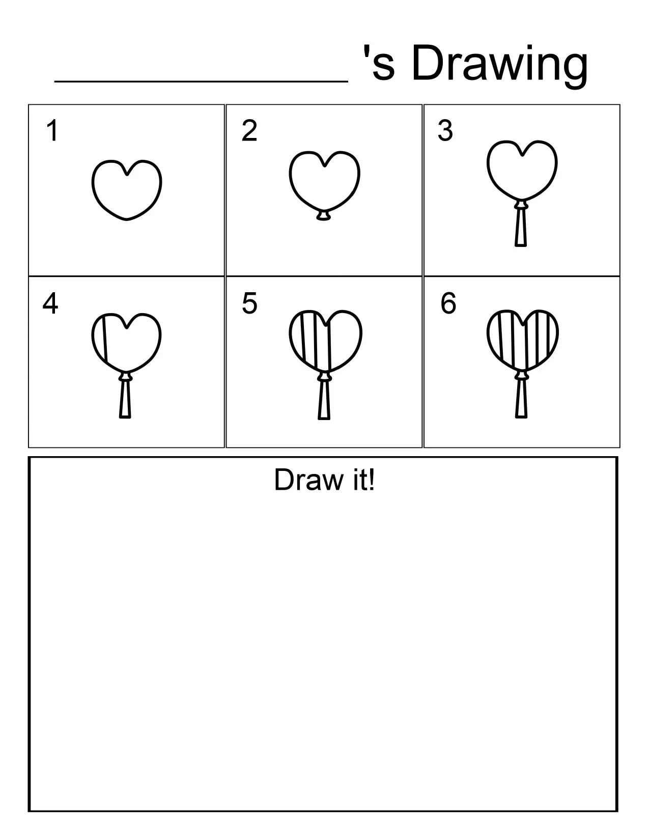 12 Valentine Directed Drawings For Kids (Free Download)